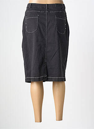 Jupe mi-longue stretch gris CHRISTINE LAURE femme