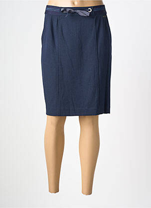 Jupe mi-longue stretch bleu MAE MAHE femme