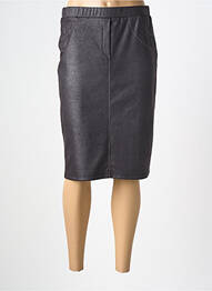 Jupe mi-longue stretch marron GUY DUBOUIS femme