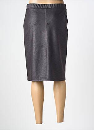 Jupe mi-longue stretch marron GUY DUBOUIS femme