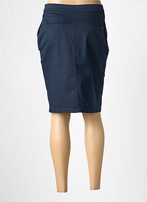 Jupe mi-longue stretch bleu CHRISTINE LAURE femme