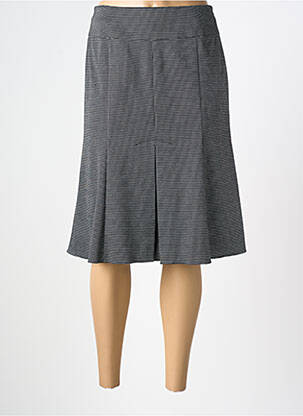 Jupe mi-longue doublure textile noir GUY DUBOUIS femme