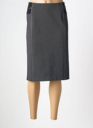 Jupe mi-longue stretch noir CHRISTINE LAURE femme