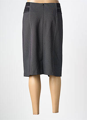 Jupe mi-longue stretch noir CHRISTINE LAURE femme