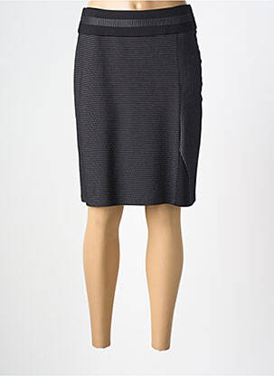 Jupe mi-longue stretch noir CHRISTINE LAURE femme