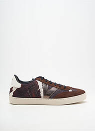 Baskets bout rond talon plat jusqu'à 3cm marron VICTORIA femme