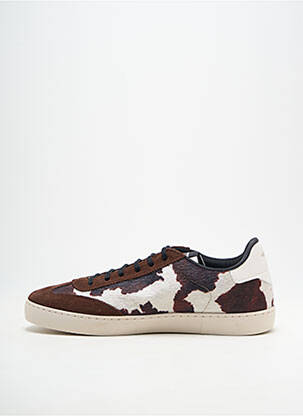 Baskets bout rond talon plat jusqu'à 3cm marron VICTORIA femme