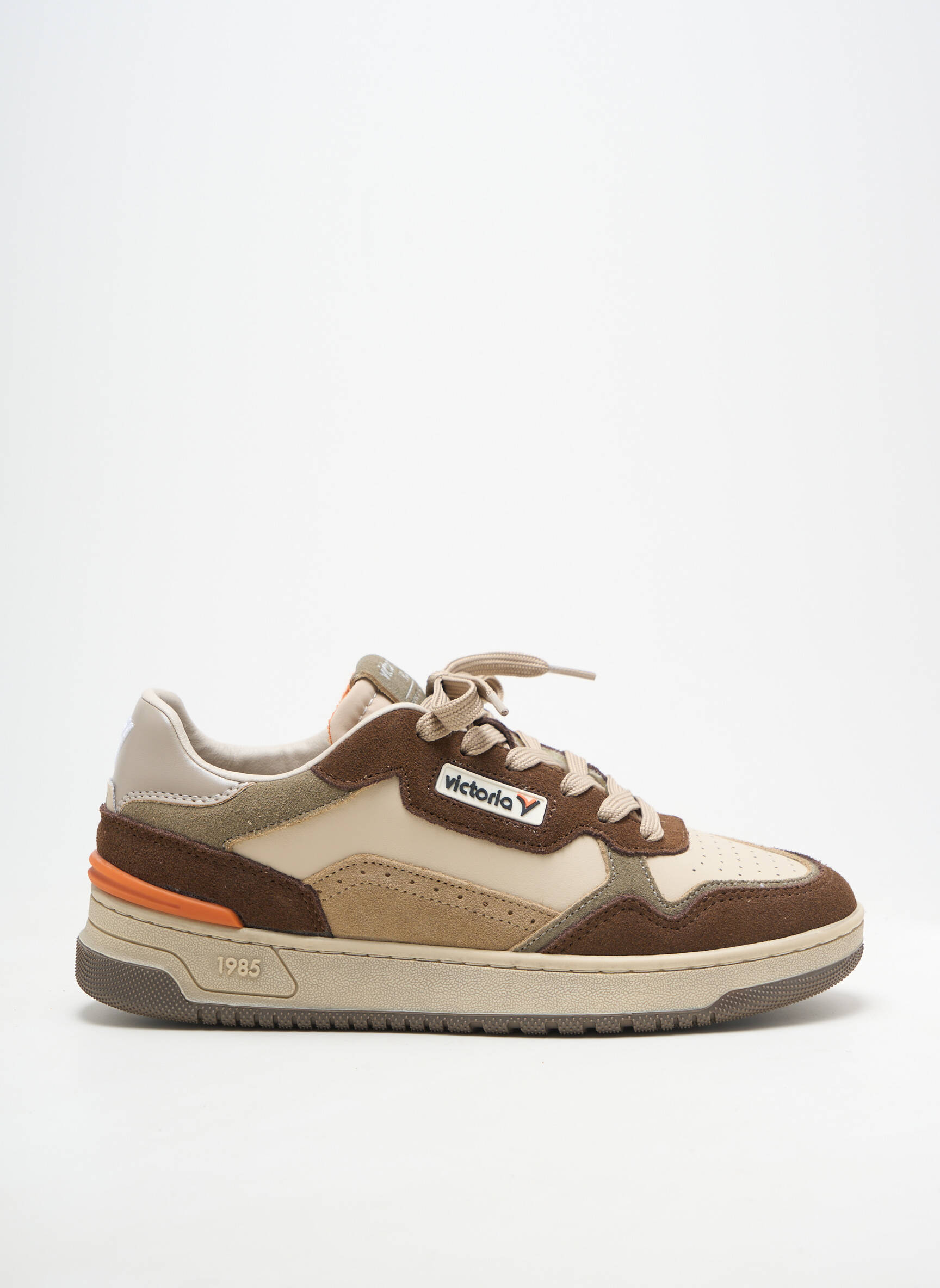 Baskets bout rond bout rond beige VICTORIA homme