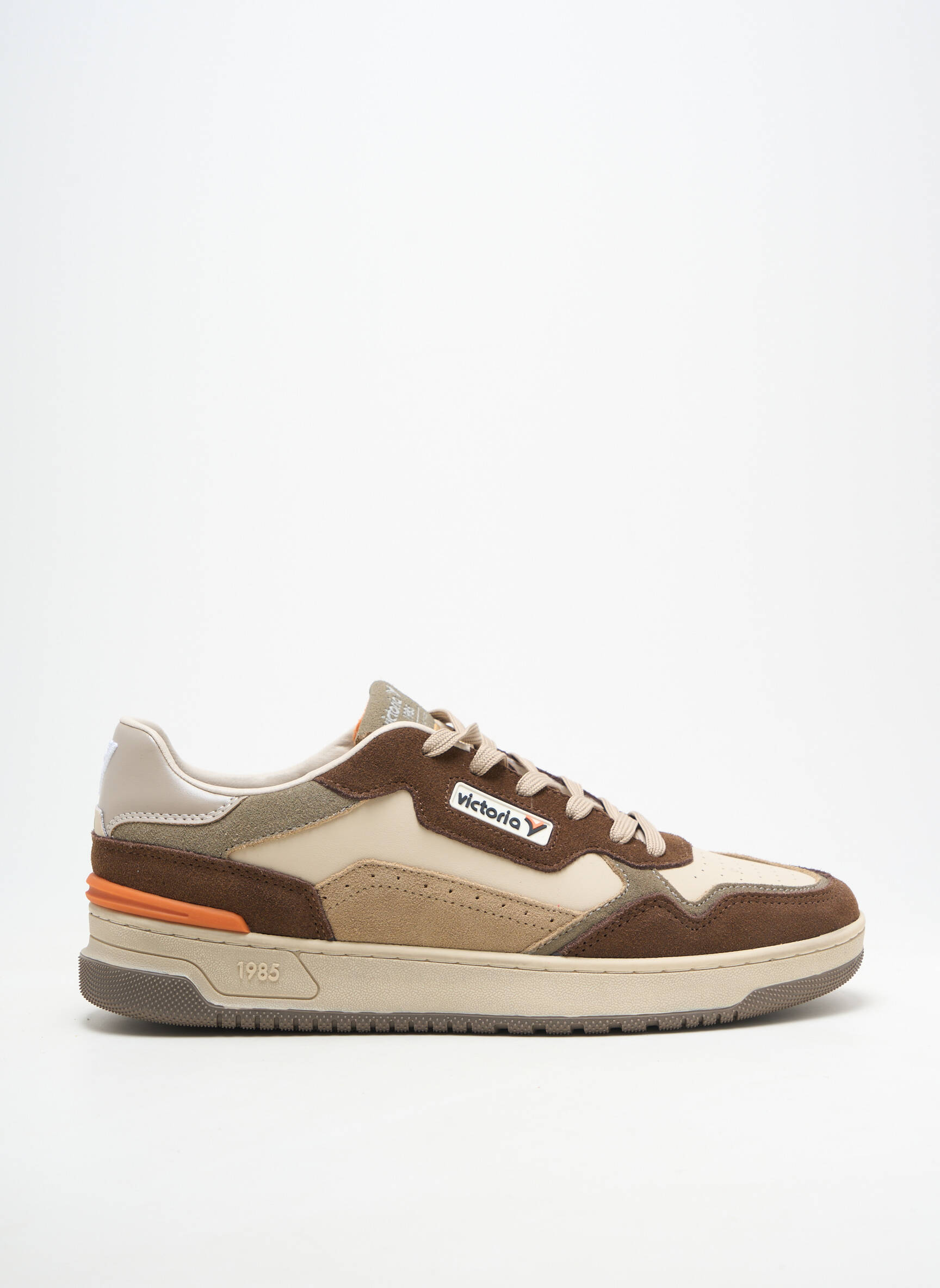 Baskets bout rond bout rond beige VICTORIA homme