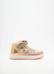 Baskets matière lisse bout rond rose VICTORIA fille
