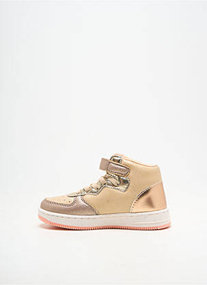 Baskets matière lisse bout rond rose VICTORIA fille