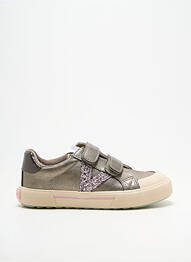 Baskets matière lisse bout rond gris VICTORIA fille