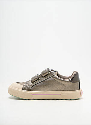 Baskets matière lisse bout rond gris VICTORIA fille