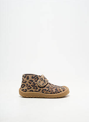 Baskets fermeture scratch bout rond marron VICTORIA fille