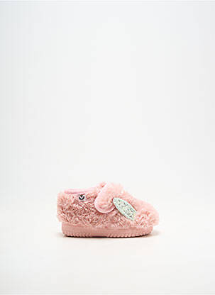 Chaussons/pantoufles tissage tissage pailleté bout rond rose VICTORIA fille