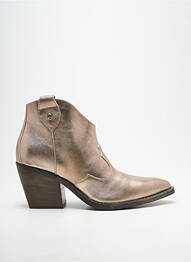 Bottines/boots matière lisse talon de 7 à 9cm or NERO GIARDINI femme