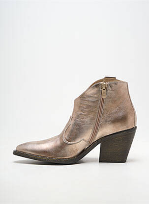 Bottines/boots matière lisse talon de 7 à 9cm or NERO GIARDINI femme