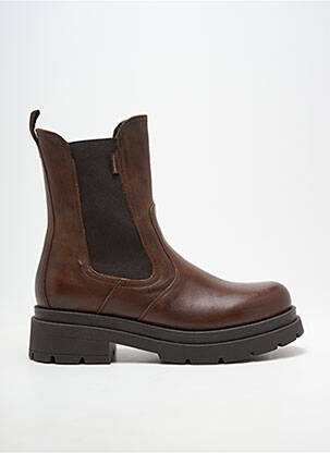 Bottines/boots matière lisse talon plat jusqu'à 3cm marron NERO GIARDINI femme