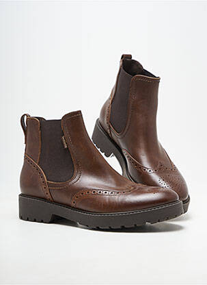 Bottines/boots matière lisse talon plat jusqu'à 3cm marron NERO GIARDINI femme