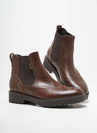 Bottines/boots matière lisse talon plat jusqu'à 3cm marron NERO GIARDINI femme
