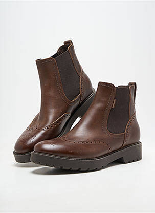 Bottines/boots matière lisse talon plat jusqu'à 3cm marron NERO GIARDINI femme