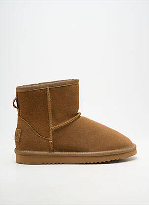 Bottines/boots fourrée talon plat jusqu'à 3cm marron NATURAL WORLD femme