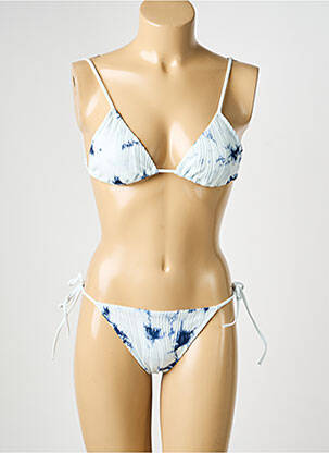 Maillot de bain 2 pièces stretch haut triangles bleu CHANTELLE femme