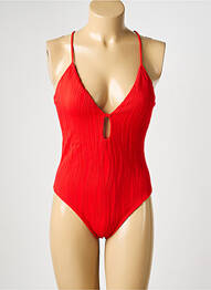 Maillot de bain 1 pièce haut triangles haut triangles rouge CHANTELLE femme