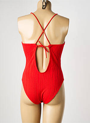 Maillot de bain 1 pièce haut triangles haut triangles rouge CHANTELLE femme