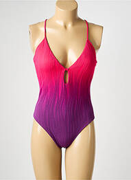 Maillot de bain 1 pièce haut triangles haut triangles rose CHANTELLE femme