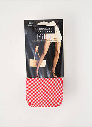 Collants stretch rouge LE BOURGET femme