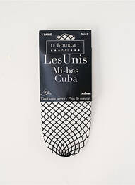 Chaussettes tissage résille noir LE BOURGET femme