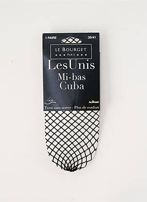 Chaussettes tissage résille noir LE BOURGET femme