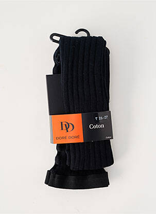 Collants tissage côtelé noir DORE DORE fille