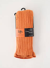 Collants tissage côtelé orange DORE DORE fille