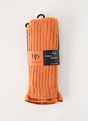 Collants tissage côtelé orange DORE DORE fille
