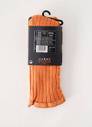 Collants tissage côtelé orange DORE DORE fille