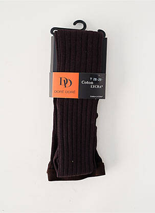 Collants tissage côtelé noir DORE DORE fille