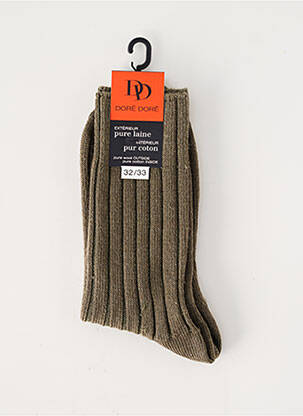 Chaussettes tissage côtelé vert DORE DORE enfant