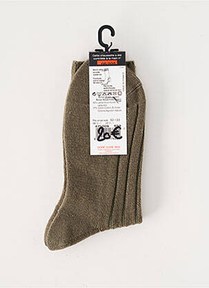 Chaussettes tissage côtelé vert DORE DORE enfant