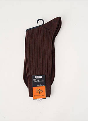 Chaussettes stretch marron fonce DORE DORE homme