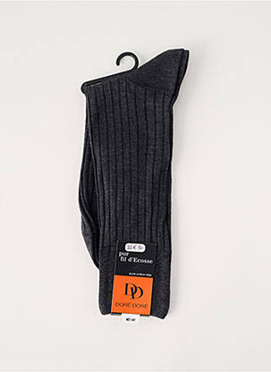 Chaussettes stretch gris fonce DORE DORE homme
