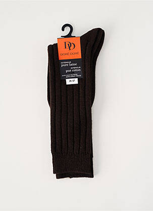 Chaussettes tissage côtelé marron DORE DORE enfant