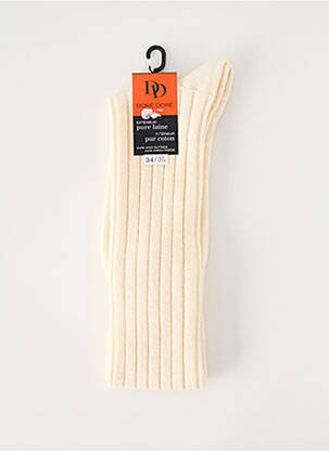 Chaussettes tissage côtelé beige DORE DORE enfant