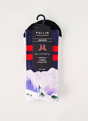 Chaussettes imprimé fantaisie bleu PULL IN homme