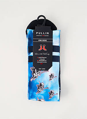 Chaussettes imprimé fantaisie bleu PULL IN homme