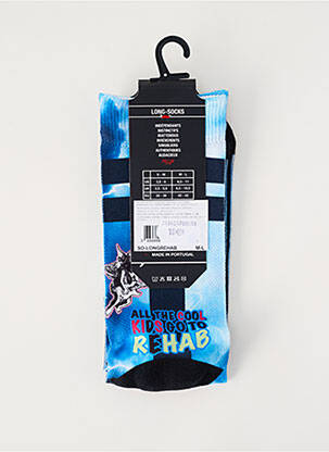 Chaussettes imprimé fantaisie bleu PULL IN homme