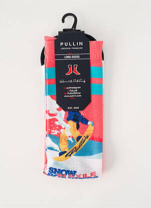 Chaussettes imprimé fantaisie rose PULL IN homme