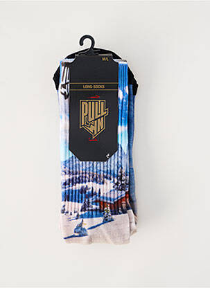 Chaussettes imprimé fantaisie bleu PULL IN homme