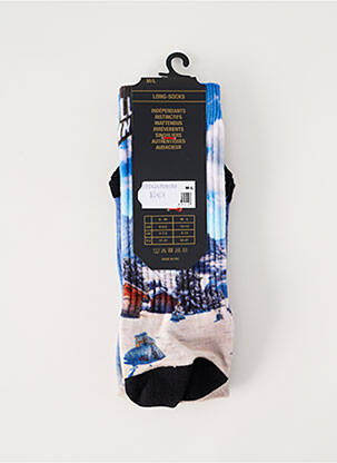Chaussettes imprimé fantaisie bleu PULL IN homme